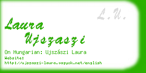 laura ujszaszi business card